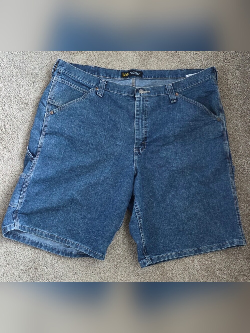 Lee Vintage Denim Blue Carpenter Jorts Men's 42